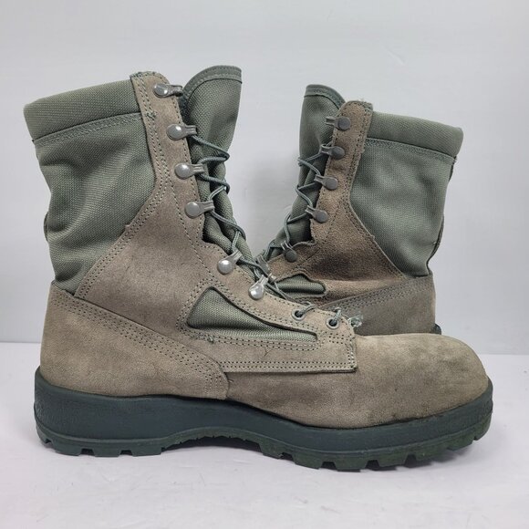 Wellco Men's Green Combat Military Boots 2977664 US Size 13W - Picture 5 of 12